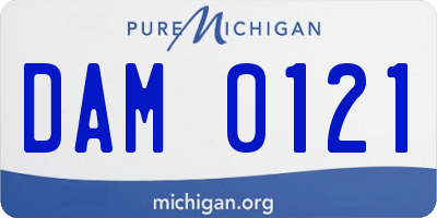 MI license plate DAM0121