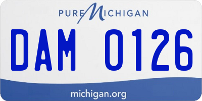 MI license plate DAM0126