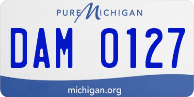 MI license plate DAM0127