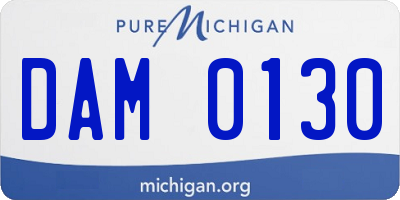MI license plate DAM0130