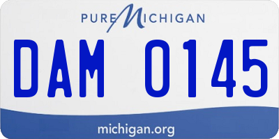 MI license plate DAM0145