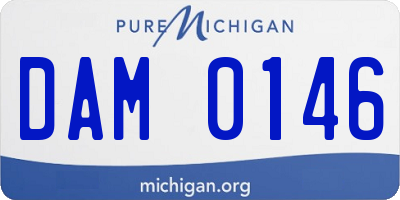 MI license plate DAM0146