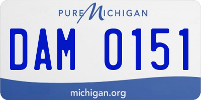 MI license plate DAM0151