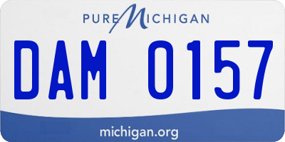 MI license plate DAM0157