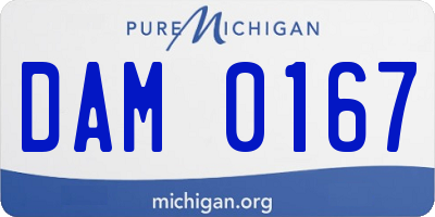 MI license plate DAM0167