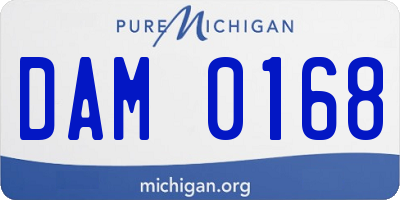 MI license plate DAM0168