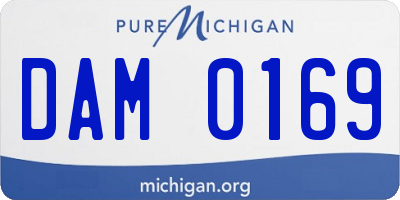 MI license plate DAM0169