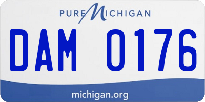 MI license plate DAM0176
