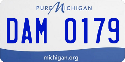MI license plate DAM0179