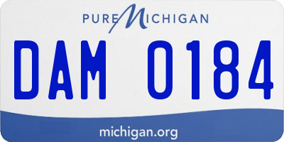 MI license plate DAM0184