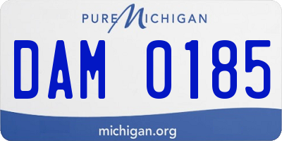 MI license plate DAM0185