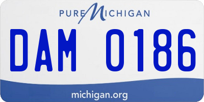 MI license plate DAM0186