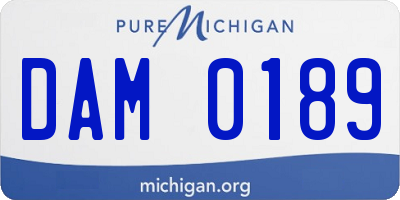 MI license plate DAM0189