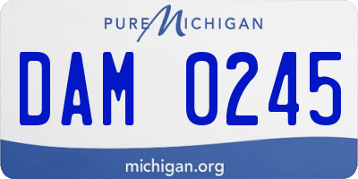 MI license plate DAM0245