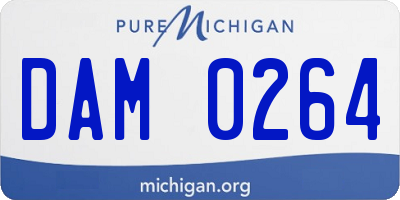 MI license plate DAM0264