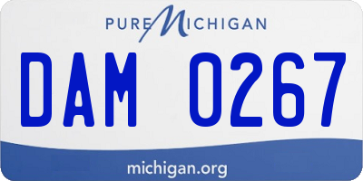 MI license plate DAM0267