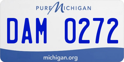 MI license plate DAM0272