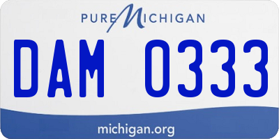 MI license plate DAM0333