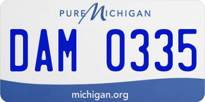 MI license plate DAM0335