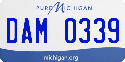 MI license plate DAM0339