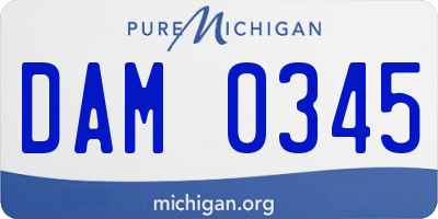 MI license plate DAM0345