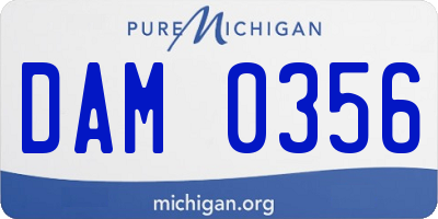 MI license plate DAM0356