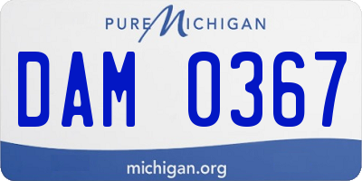 MI license plate DAM0367