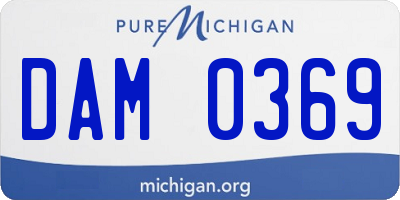 MI license plate DAM0369