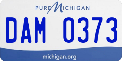 MI license plate DAM0373