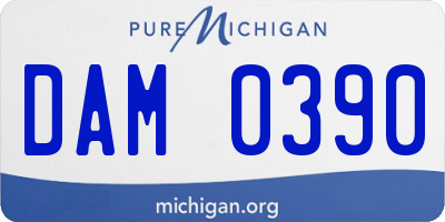 MI license plate DAM0390