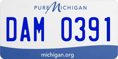 MI license plate DAM0391