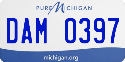 MI license plate DAM0397