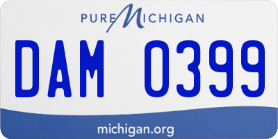 MI license plate DAM0399