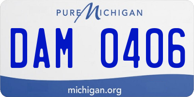 MI license plate DAM0406