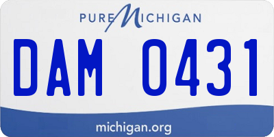 MI license plate DAM0431