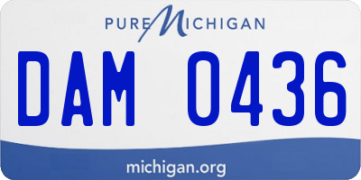 MI license plate DAM0436