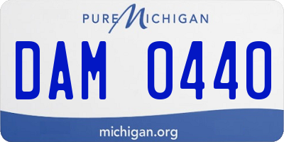 MI license plate DAM0440