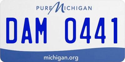 MI license plate DAM0441