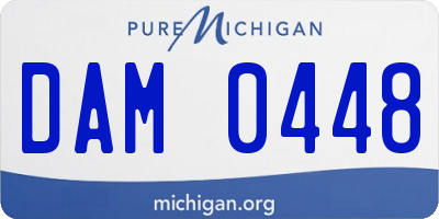MI license plate DAM0448