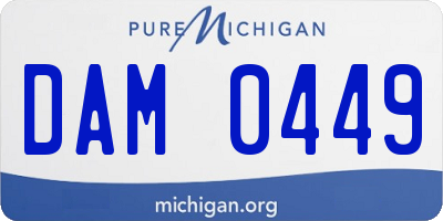 MI license plate DAM0449