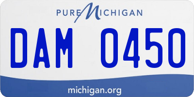 MI license plate DAM0450
