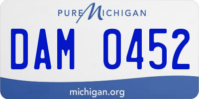 MI license plate DAM0452