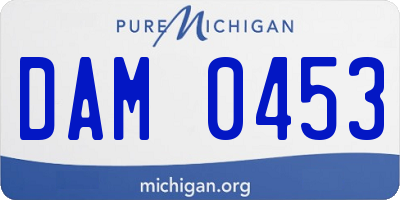 MI license plate DAM0453