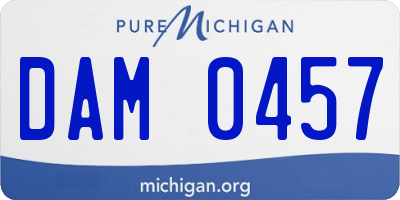 MI license plate DAM0457