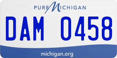 MI license plate DAM0458