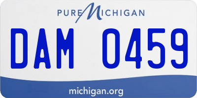 MI license plate DAM0459