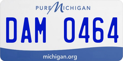 MI license plate DAM0464