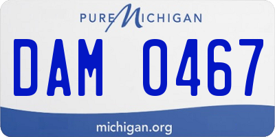 MI license plate DAM0467