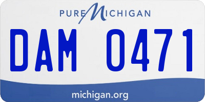 MI license plate DAM0471