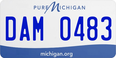 MI license plate DAM0483